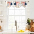 thumbnail image 3 of Watercolor Color Block Tie Up Window Valance Bohemian Art Nordic Tie-up Valance for Kitchen Windows Adjustable Small Curtain Balloon Shades for Kitchen Bathroom Cafe 42x18inch, 3 of 9