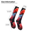 thumbnail image 2 of KLL Closeup Red Flamingo Portrait Print Cool Socks Men's Women's Crew Socks Funny Crazy Novelty Stockings, 2 of 6