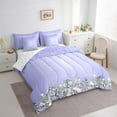 thumbnail image 3 of Feelyou Fashion Bling Diamond 7pcs Full Bedding Set, Kids Blue Sequin Print Comforter Sets, 3 of 7