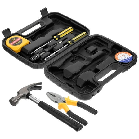 WASHWEPE Portable Household Hand Tool Kit Black 1 Set 8.1X3.7X0.7In