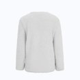 thumbnail image 4 of Solid Color Plush Sweater for Womens Plus Size Coat Pockets Outerwear Buttons Cardigan, 4 of 6