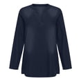 thumbnail image 4 of Womens Denim Shirt Long Sleeve Button Down Shirt Casual Jean Shirt Jacket Vintage Denim Blouses Tops with Pockets Gray M, 4 of 7