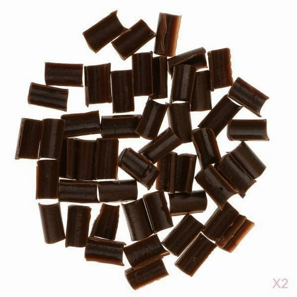 100 piezas de extensiones de cabello con queratina de salón profesional, pegamento de fusión en caliente. marrón