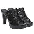 thumbnail image 2 of 1 par de moda Sandalias de tacón alto Sandalias Sandalias de verano Zapatos de verano (Negro), 2 of 5