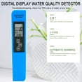 thumbnail image 3 of 4 in 1 Meter Digital Water Tester, Temperature and EC Meter, 0-9990ppm, Ideal Water Test Meter With Leather Cover, for Drinking Water, Aquariums, Water Tester for Drinking Water, White, 3 of 6