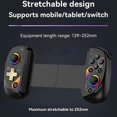 thumbnail image 5 of D8 Mobile Stretch con Light Gamepad para Dual Hall Wireless Bluetooth Tablet Switch Body Vibration Grip Starry Oscuro, 5 of 5