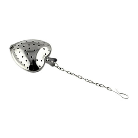 

cbzote Heart Shaped Stainless Steel Tea Leaf Filter Herbal Spice Infuser Strainer Spoo