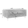 thumbnail image 2 of Lovableguy Dog Couch bed for Small and Medium Dogs,Comfy Linen Dog Sofa Bed with Backrest and Armrest Indoor Living Room,Grey, 2 of 7