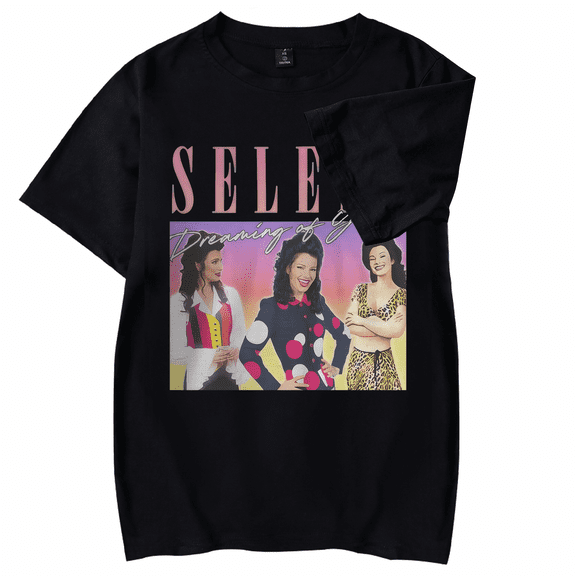 Selenas Merch Shirt Fashion Print Quintanillas Tshirt Summer Tees for Women Men