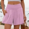thumbnail image 2 of Vaqueros cargo de cintura media para mujer - Pantalones vaqueros elásticos de pierna ancha con bolsillos - Ligeros y transpirables para todas las estaciones, lavables a máquina, 2 of 5