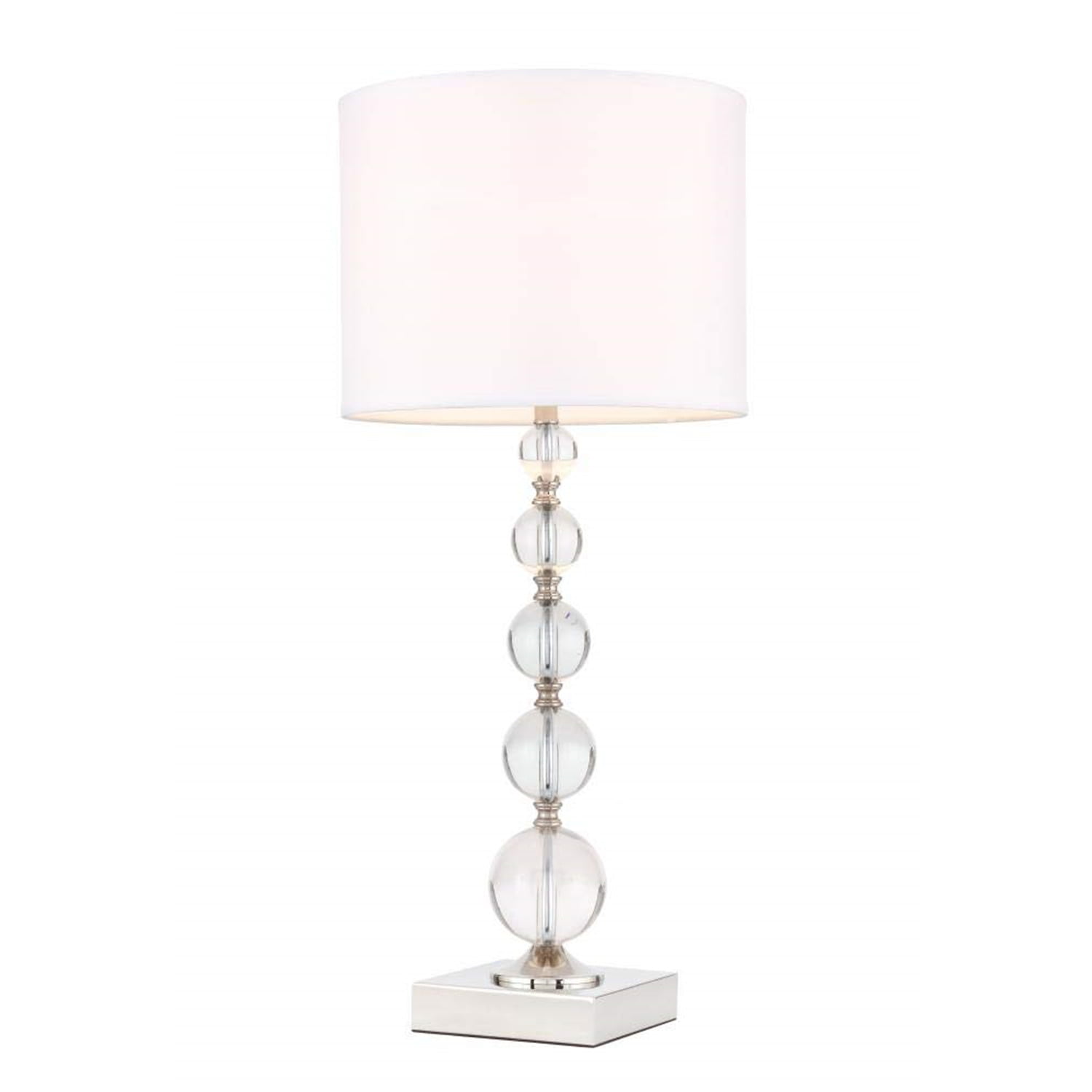Elegant Decor Erte 1 light Polished Nickel Table Lamp - Walmart.com