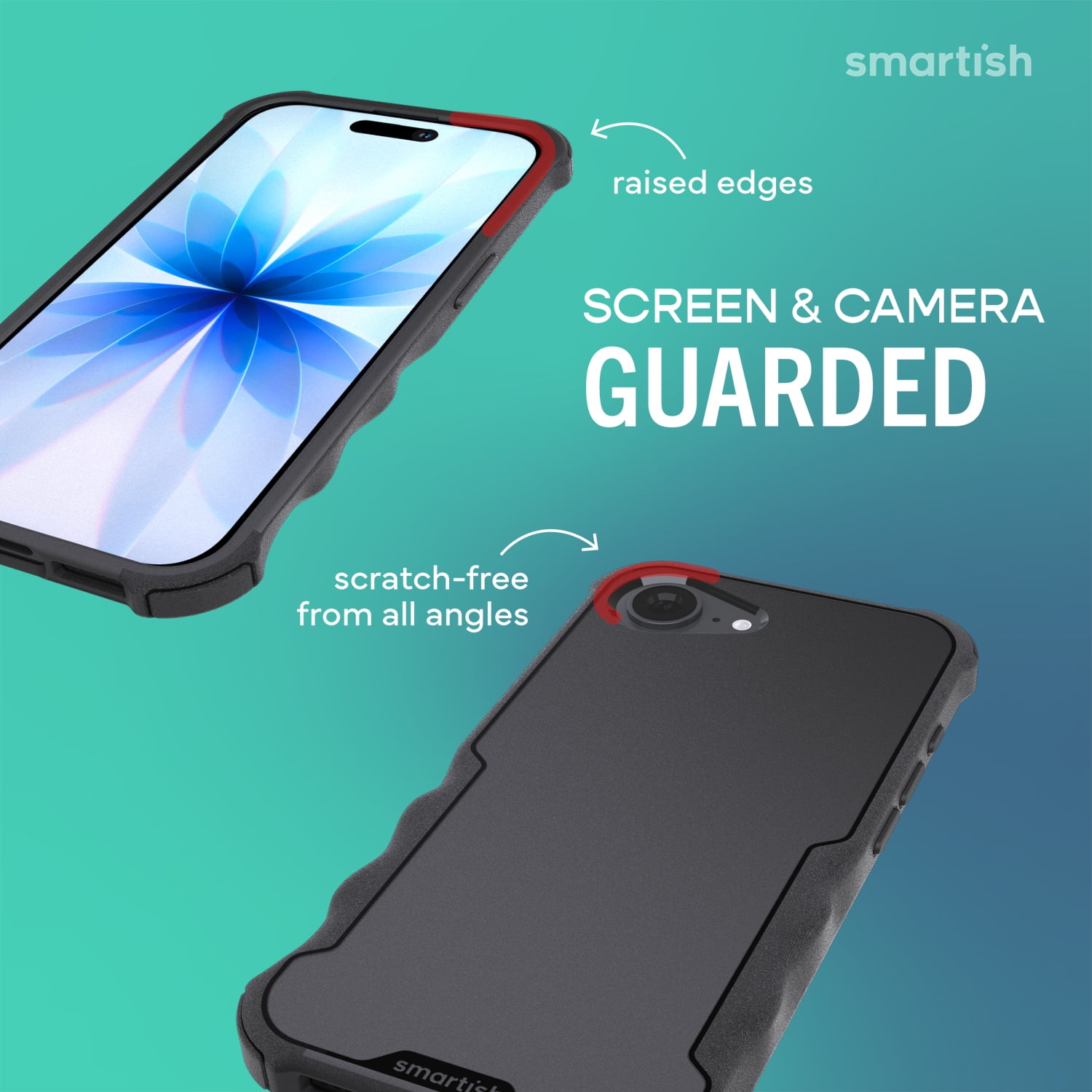 Smartish iPhone 17e/16e MagSafe Case - Gripzilla - Heavy Duty Armor Cover - Black