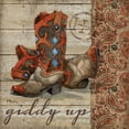 thumbnail image 2 of Brent, Paul 26x26 Gold Ornate Wood Framed with Double Matting Museum Art Print Titled - Wild West Boots III, 2 of 4