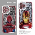thumbnail image 2 of Funda de teléfono para iPhone 12 Mini XR 11 14 Pro 8 15 Plus 13 Pro Max SE 7 6s X XS, Marvel Avengers Spiderman Ironman, 2 of 5