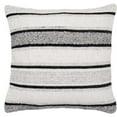 thumbnail image 1 of Coussin à rayures Élément  18''x18'' - Rayures noires, grises et naturelles, 1 of 2