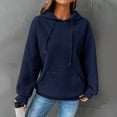 thumbnail image 3 of Tiqkatyck Graphic Hoodies for Women Clearance Womens Long Sleeve Hoodie Sweatshirts Lightweight Pullover Tops Womens Long Sleeve Tops Hoodies for Women Blue, 3 of 5