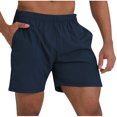 thumbnail image 2 of pstuiky Pantalones cortos para hombre, Pantalones cortos casuales de verano para hombre, de color liso, con bolsillos, para actividades al aire libre, secado rápido Pantalones cortos de baloncesto, 2 of 7