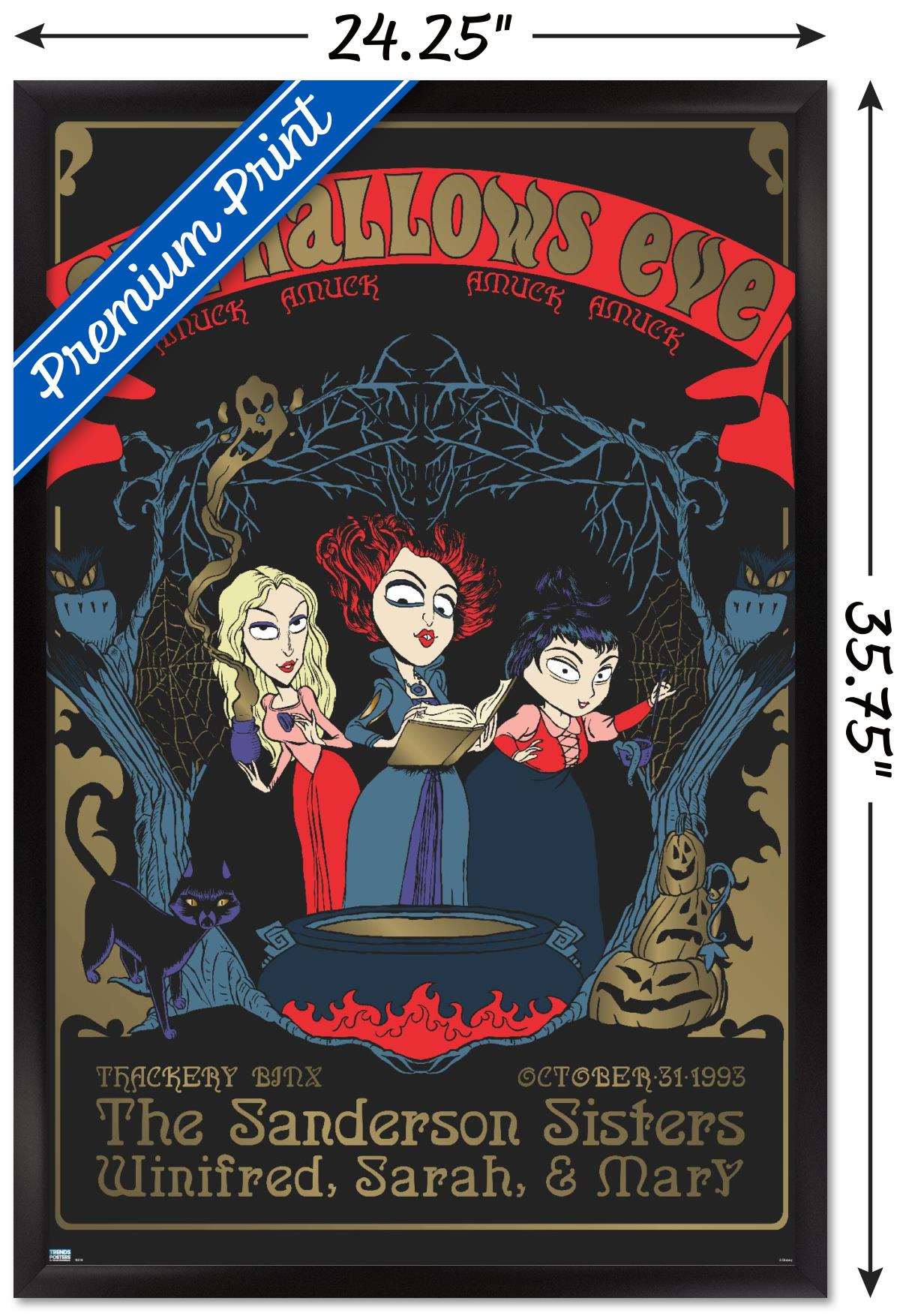 Disney Hocus Pocus - All Hallows Eve Wall Poster, 22.375" x 34", Framed