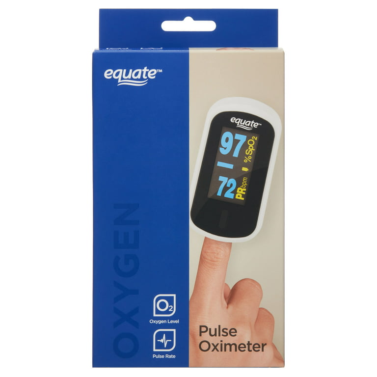 Equate Fingertip Pulse Oximeter, Oxygen Level Pulse Rate