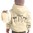 thumbnail image 3 of LRen Girls Hoodies Size 10-12,Girl's Bowknot Leopard Hoodies Long Sleeve Pullover Tops Preppy Back To School Cute Sweatshirts Hoodie Valentines Day Gifts,Beige,7-8 Years, 3 of 6