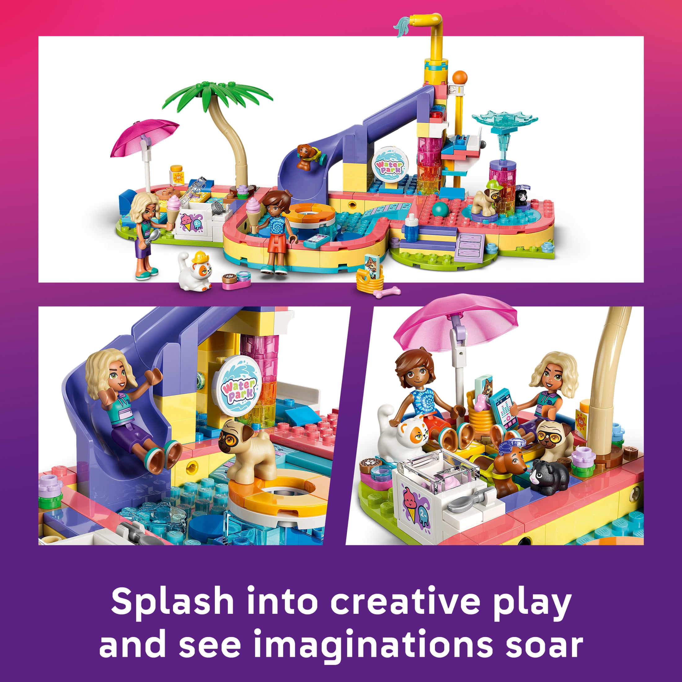 LEGO Friends Fun Water Park Day - Building Toy for Girls & Boys, Ages 6+ - Pretend Play Toy & Figures - Gift for Birthdays - 42676