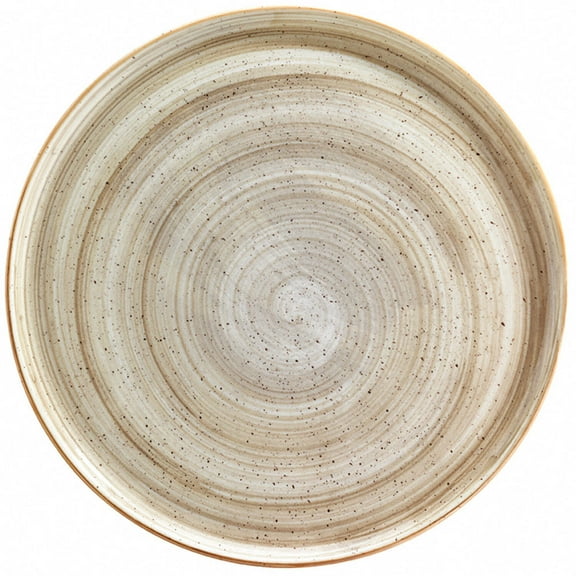 Terrain dia.12.75" Round Brown Porcelain Plate