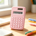thumbnail image 5 of 4 Function Pocket Size Basic Calculator, Handheld Calculator with LCD Display, Battery Powered for School Home and Office Use (Purple), 5 of 6
