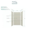 thumbnail image 5 of Transolid EWK363672-46 Expressions 36" W X 36" D X 72" H Three Panel Shower Wall Kit -, 5 of 6