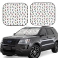 thumbnail image 2 of Picia Milk Tea 2 Piece Car Windshield Sun Shade Foldable | Foldable Sun Shield for Front Window Blocks UV Rays and Keeps Your Vehicle Cool-Medium, 2 of 7