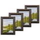 thumbnail image 1 of 4 Pcs Marcos de Fotos de Madera, Marco de Foto de Madera de 3 x 4 Pulgadas, Exhibiciones de Fotos con Panel de Vidrio para Exhibición en Mesa o Pared, Color Nogal, 1 of 7