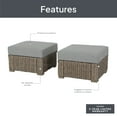 thumbnail image 6 of Better Homes & Gardens Bellamy Outdoor 2pk Ottomans, Gray Wicker/Gray Cushion, 6 of 9