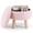 Pink, variant on ROOMISLAND Round Storage Ottoman, Teddy Velvet Footrest Stool with Wood Legs & Reversible Tray Lid, Multi-Functional Small Coffee Table for Living Room Bedroom