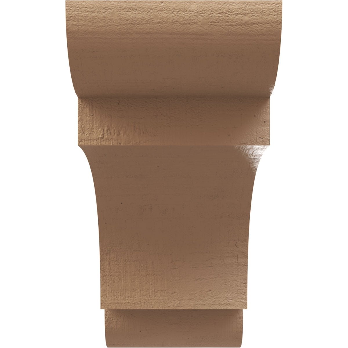 6"W x 18"D x 12"H Classic New Brighton Rough Cedar Woodgrain TimberThane Corbel, Primed Tan