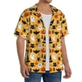 thumbnail image 4 of Haiem Happy Halloween Men's Casual Shirts Short Sleeve Button Down Shirts Fashion Textured Summer Beach Shirt-Medium, 4 of 7