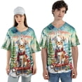 thumbnail image 4 of Merry Christmas Santa Reindeer Antlers Shiba Inu Sleigh Xmas Winter Holiday All Over Print 3D Baseball Shirt Shibas Dog Lovers Gifts Idea Softball Sport - 00023, 4 of 6