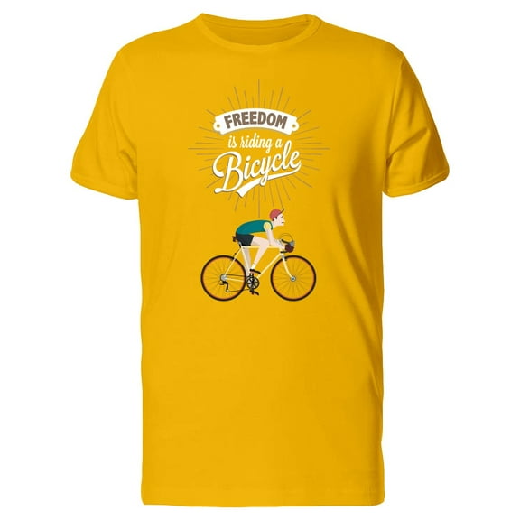 Freedom Is Riding A Bicycle Tee Men's -Image by Shutterstock