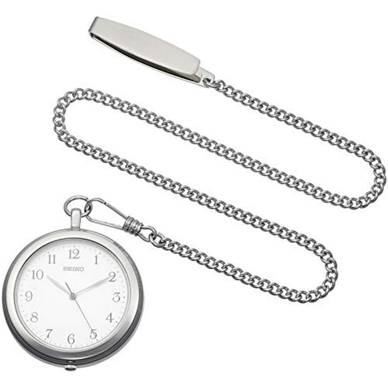 Watch] Pocket Watch Silver Case Arabic Numerical Notation SAPP007 - Walmart.com