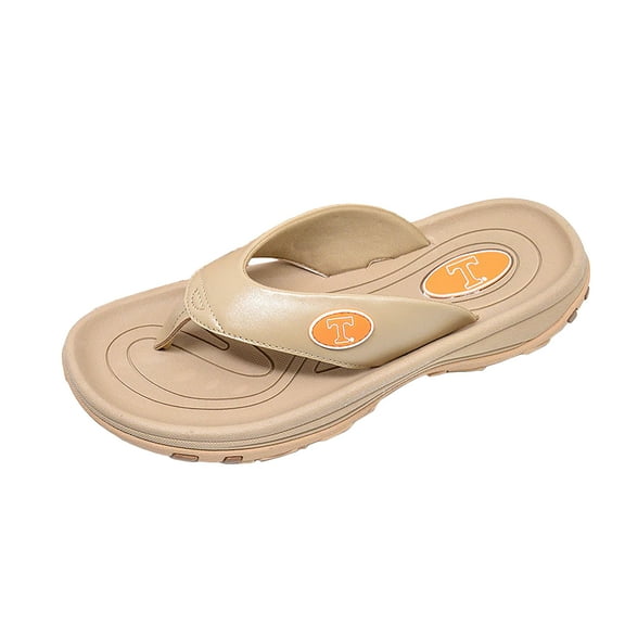 ZORIZ Collegiate Series Golf Sandals for Women and Men, Thong Flip Flops With Removable Spikes, Golf Footwear With Deeper Heel Cup and Higher Sidewalls, Tan, Tennessee, Men’s 9/Women’s 11