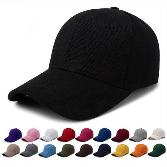 Classic Plain Baseball Cap, Unisex Adjustable Casual Sports Hat with Multiple Solid Colors, Lightweight Breathable Outdoor Sun Hat for Running, Walking, Camping and Everyday Wear