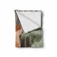 thumbnail image 2 of Prehistoric Country Soft Flannel Fleece Throw Blanket, Big Orange Star on Rough Wood Fences Pine and Branches Print, Cozy Plush for Indoor and Outdoor Use, 50" x 70", Orange Green Brown, by Ambesonne, 2 of 6