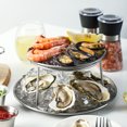 thumbnail image 4 of GOOHOCHY Soporte de acero inoxidable para pizza, estante para mariscos para el hogar, soporte para mariscos para restaurante, accesorio para pizza, 4 of 7