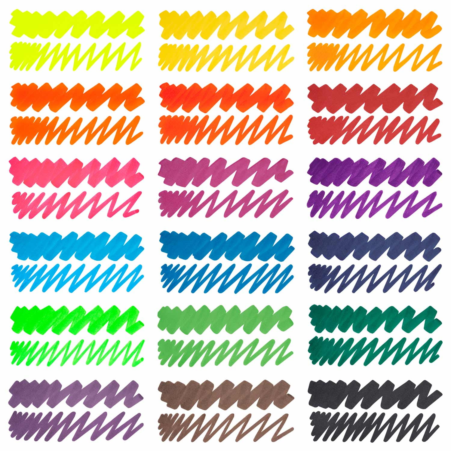 Arteza Washable Glass Board Markers Set, Assorted Classic & Neon Colors, Non-Toxic - 18 Pack