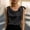 Black, variant on Kctiaxy White Tank Tops for Women Satin Cowl Neck Sleeveless Tunic Shirts Summer Trendy Elegant Bow Shoulder Strap Tee Blouse XL