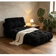 thumbnail image 2 of Leumius Folding Sofa Bed,Convertible Sleeper Chair with Pillow Foldable Mattress with Back Support, Portable Fold Out Chair Bed Comfy Floor Sofa Lounge for Living Room BedroomBlack, 2 of 6