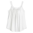 thumbnail image 5 of Dress Built In Bra Sleeveless Tank For Pleated Square Neck Wide Strap Flowy Loose Fit Summer Blouse, 5 of 6