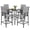 Gray-5 pieces, variant on Nuu Garden 5-Piece Outdoor Bar Set, Bar Height Patio Bistro Set, 4 Textilene Height Back Bar Stools with Footrest and 1 High Top Table with Umbrella Hole, Black and Gray