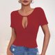 thumbnail image 1 of mfyjkho Tops Para Mujer, Camiseta/Camiseta Informal De Manga Corta Con Cuello Redondo Y Corte Ajustado Para Mujer Tops Y Blusas Para Mujer M, 1 of 8