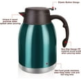thumbnail image 4 of SSAWcasa Thermal Coffee Carafe Dispenser Large Capacity 68oz Stainless Steel Thermos Flask Unbreakable Double Wall Vacuum Water Tea Pot Beverage Pitcher for Party(Green), 4 of 6