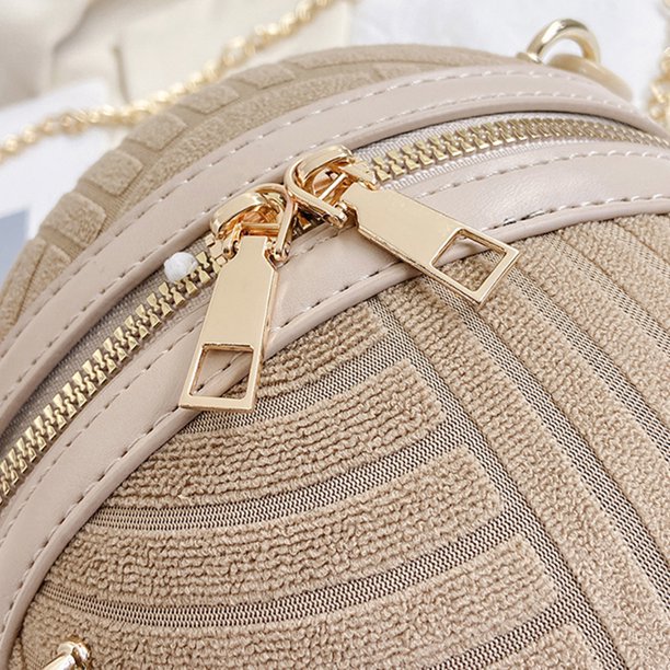 Bolsa de baloncesto con cadena, Bolsas de mano de terciopelo a la moda, informales para adolescentes y niñas (caqui) Hugtrwg Para Estrenar