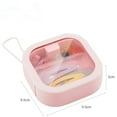 thumbnail image 3 of Portable Storage Box With Tether Hairpin Cotton Swab Tea Pill Travel Storage Bag Hidden Push Switch With Handle Storage Box, Pink, 3 of 4